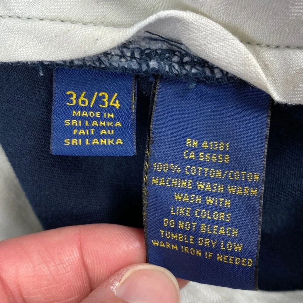 2 Pair Polo Ralph Lauren Slim Fit Chino Pants‎ Bundle Navy Royal Blue 36x34